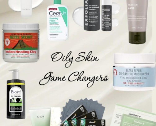 Oily Skin Game Changers cover photo collage