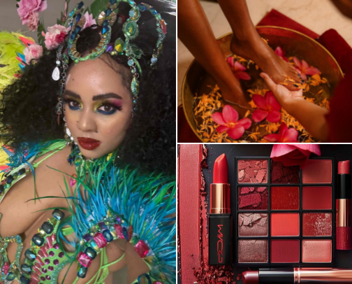 "Unleash Your Inner Carnival Queen!" Makeup Kit cover photo collage