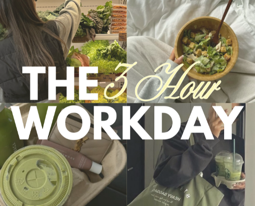 The 3-Hour Workday ⏳ cover photo collage