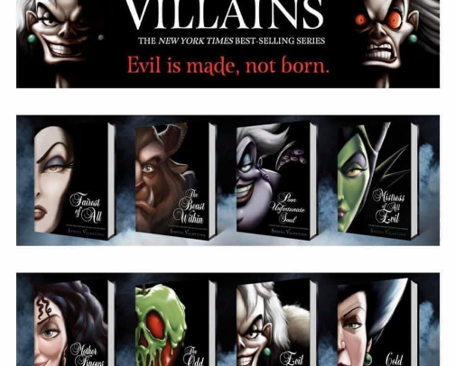 Disney Villian Books cover photo collage