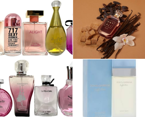 High-end scents only cover photo collage