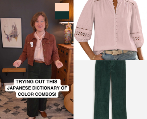Seashell Pink & Deep Slate Green — Here's What A Japanese Color Dictionary Made Me Wear cover photo collage