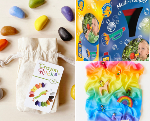 Whimsical Toddler Stocking Stuffers cover photo collage