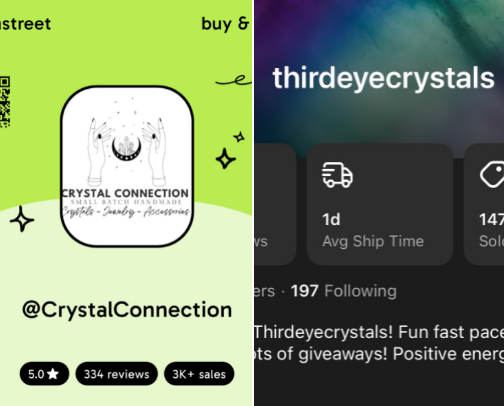 Favorite Whatnot and Palmstreet Sellers cover photo collage