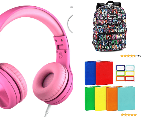Back to School Supplies with Amazon cover photo collage