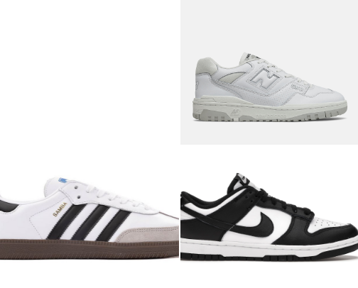 • "The most comfortable sneakers to buy without thinking" cover photo collage