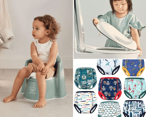 Potty training essentials cover photo collage