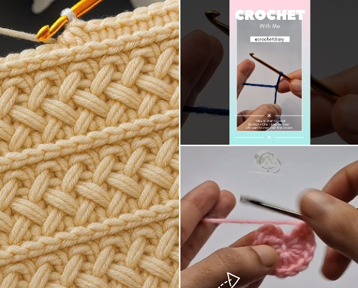 Crochet for Beginners: Easy Step-by-Step Tutorials & Simple Projects cover photo collage
