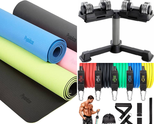 🏋️‍♀️ Fitness & Home Workout cover photo collage