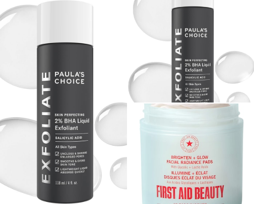 Best Exfoliating Products (AHA, BHA & PHA) 🤎 cover photo collage