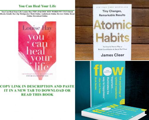 Books for personal growth. cover photo collage