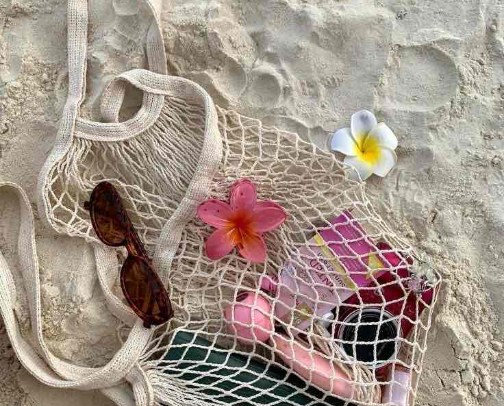 Beach bag cover photo collage