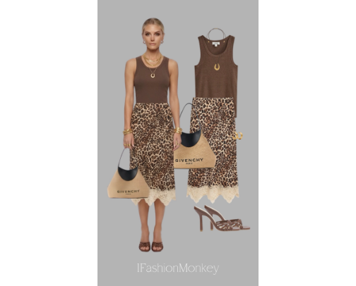 OOTD #927 WOMEN'S FASHION LEOPARD PRINT SKIRT BY ASTR cover photo collage