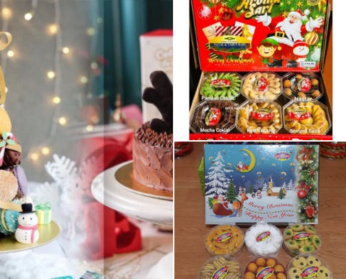 Kue khas indonesia untuk natal cover photo collage