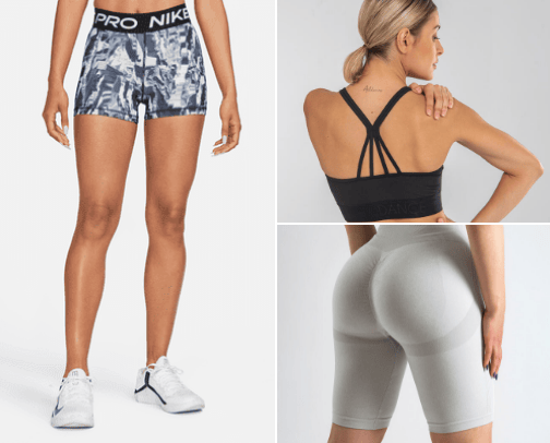 Gym clothes cover photo collage