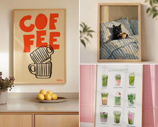 Cozy Coffee & Matcha Corner Vibes cover photo collage