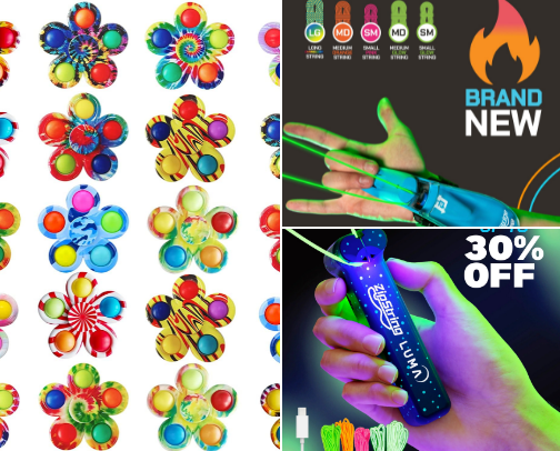 Fidgets, Toys, And Fun! cover photo collage