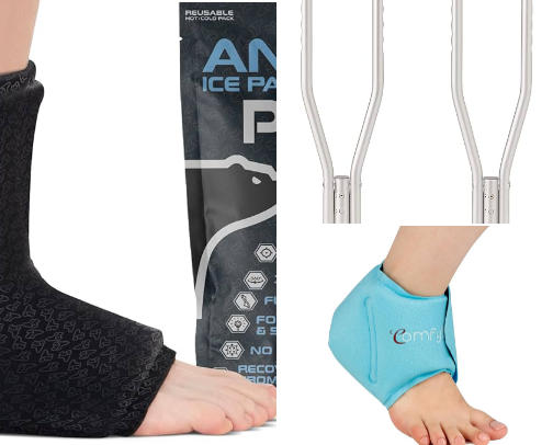 Broken ankle necessities cover photo collage