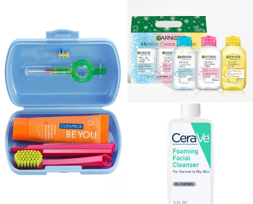 travel essentials 🤍🧼🛁 cover photo collage