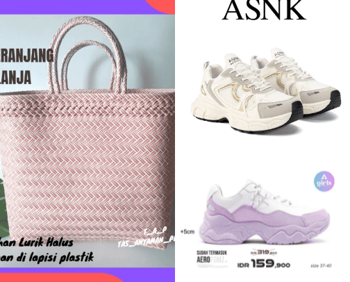 Tas dan sepatu cover photo collage