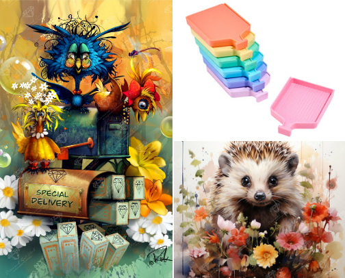 Diamond painting cover photo collage