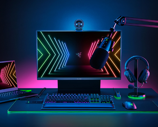 Gaming accessories cover photo collage
