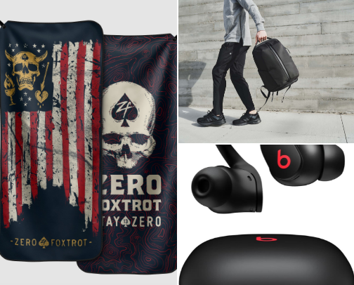 "The Minimalist Gym Bag Layout " cover photo collage