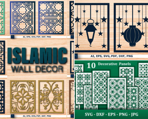 Islamic Laser Cut cover photo collage
