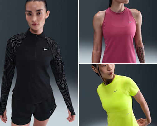 The Perfect Pace, The Perfect Top. Shop Women's Nike Run Gear. cover photo collage