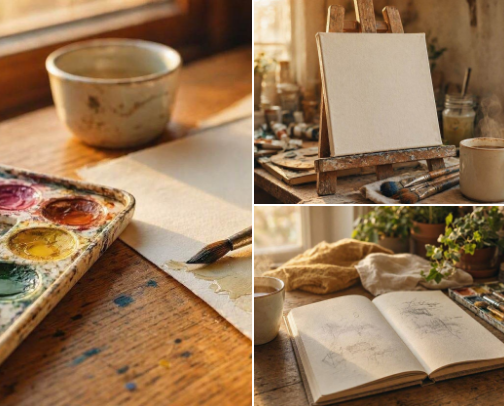 Painting Is My Favorite Way to Slow Down cover photo collage