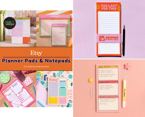 Etsy Stationery that’s making me want to get my life together 📝✨ cover photo collage