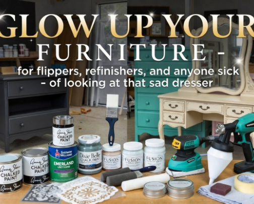 Glow Up Your Furniture — For Flippers, Refinishers & Anyone Tired of Looking at That Sad Dresser cover photo collage