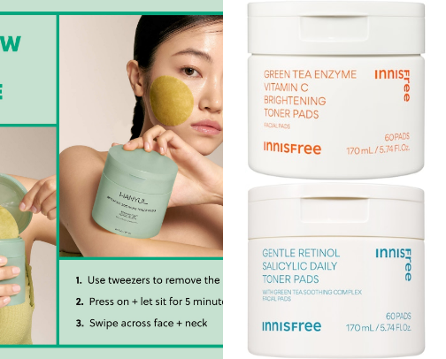 Hidden Gem Skincare Toner pads cover photo collage