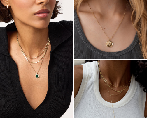 Dainty Necklaces for Women cover photo collage