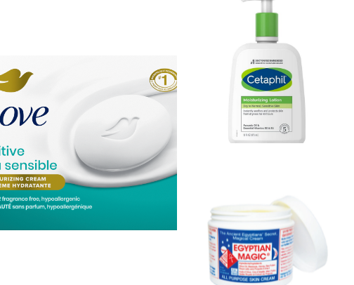 Sensitive skin skincare cover photo collage