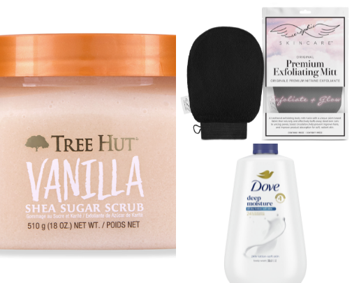 Shower routine must-haves cover photo collage