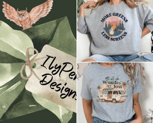 ETSY custom shirts and sweatshirts cover photo collage