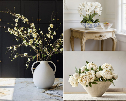The Most Realistic Faux Florals Designers Swear By cover photo collage