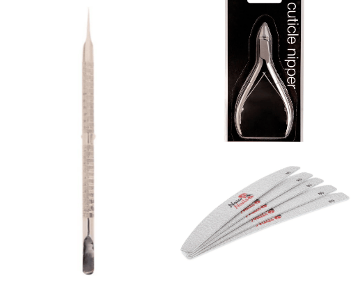 Products for beginner nail techs cover photo collage