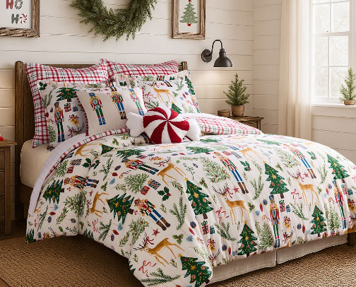 Christmas Bedding cover photo collage