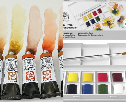 Art with Watercolor cover photo collage