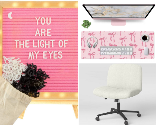 Girly office needs cover photo collage