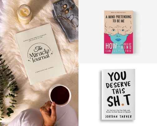 Books & Journals To Level Up Your Manifestation Journey cover photo collage