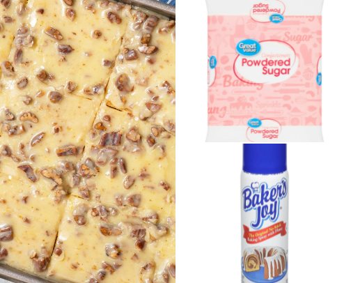 White Texas Sheet Cake cover photo collage