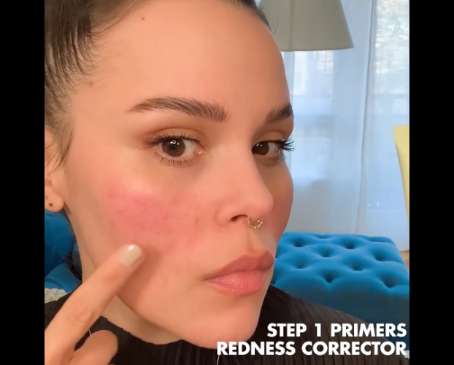Color: Redness Corrector - fair to light skin with redness cover photo collage
