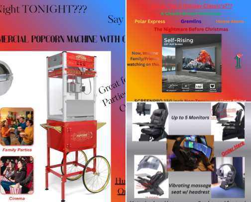 **Movie/Game Room Wants cover photo collage