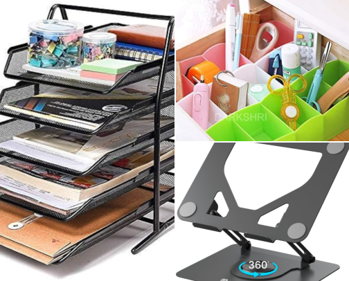 📚 Work & Study Essentials | Productive Space cover photo collage
