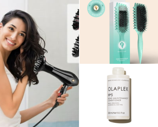 Curly hair girly cover photo collage