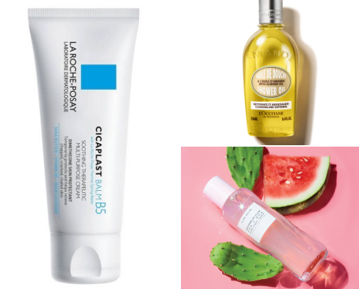 My favorite skincare and body care🩵 cover photo collage