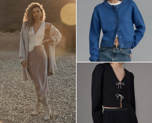 Everyday Cardigans for Daily Comfort that You can Found from Anthropologie cover photo collage